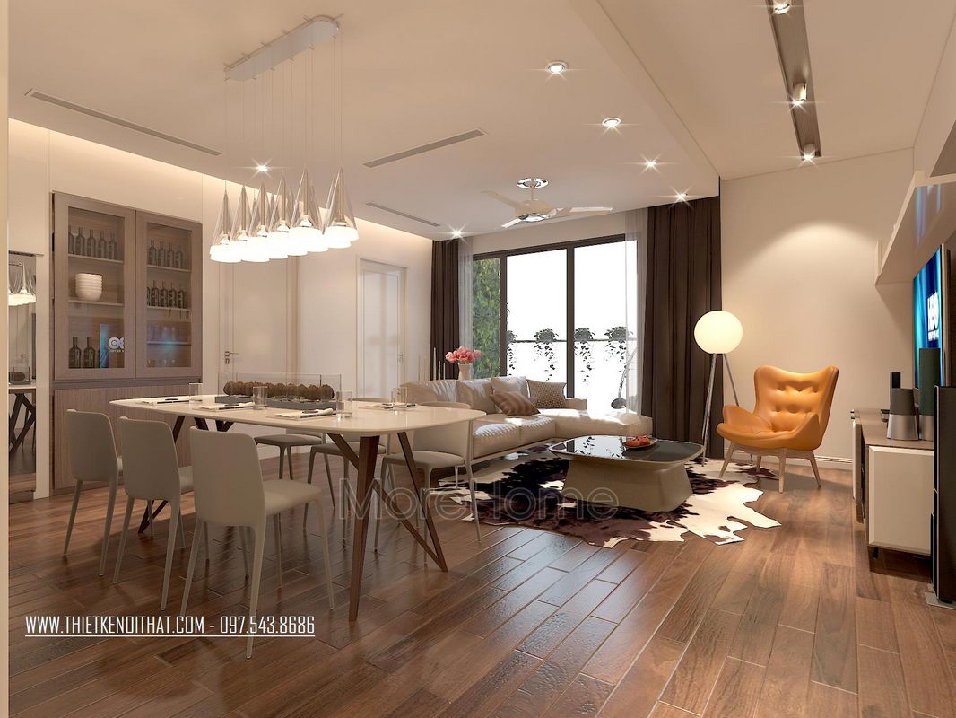 Bàn ăn hiện đại với ghế Grace không tay BA-05